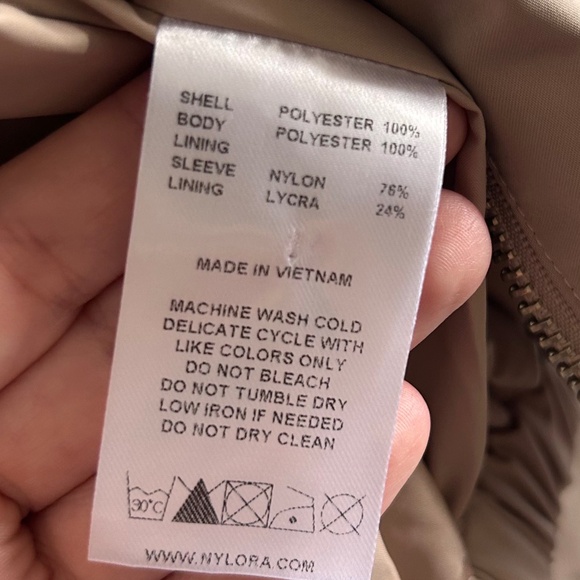 NYLORA Ward Hooded Zip-Up Jacket in beige color Size S - Picture 16 of 16